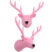 KidsDepot Zoo Dierenkop - Reindeer Pink