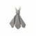 Liewood Milo Knit Knuffeldoekje - 35x35 cm. - Rabbit Grey Melange