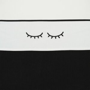Meyco Ledikantlaken Sleepy Eyes met Bies 100x150 cm. - 100x150 - Zwart