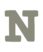 BamBam Houten Letters - N - - Grijs