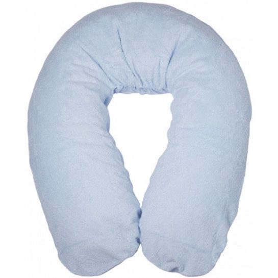 Form Fix XL Voedingskussenhoes - Body Pillow Kussensloop - Zwangerschapskussen hoes - Zijslaapkussen hoes - Badstof/Katoen Hoes - Soft Blue