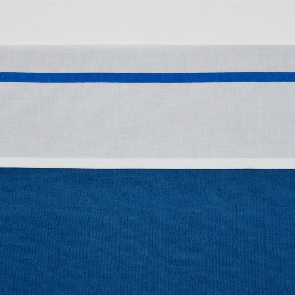 Meyco Ledikantlaken Wit met Bies - 100x150 cm. - 100x150 - Bright Blue