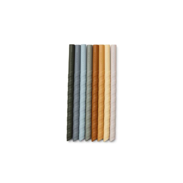 Liewood Zoe Siliconen Rietjes 8-Pack - Blue Multi Mix