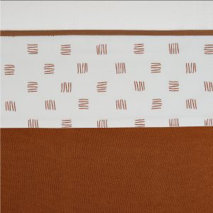Meyco Wieglaken Block Stripe - 75x100 cm. - Camel
