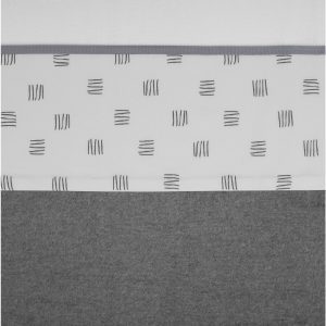 Meyco Ledikantlaken Block Stripe - 100x150 cm. - Grey