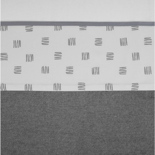 Meyco Ledikantlaken Block Stripe - 100x150 cm. - Grey