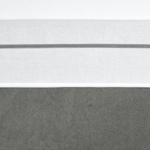 Meyco Wieglaken Wit met Bies Velvet - 75x100 cm. - Grey