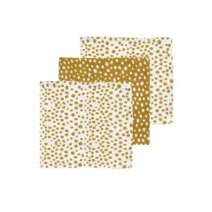 Meyco Hydrofiele Monddoekjes 3-Pack - 30x30 cm. - Cheetah Honey Gold