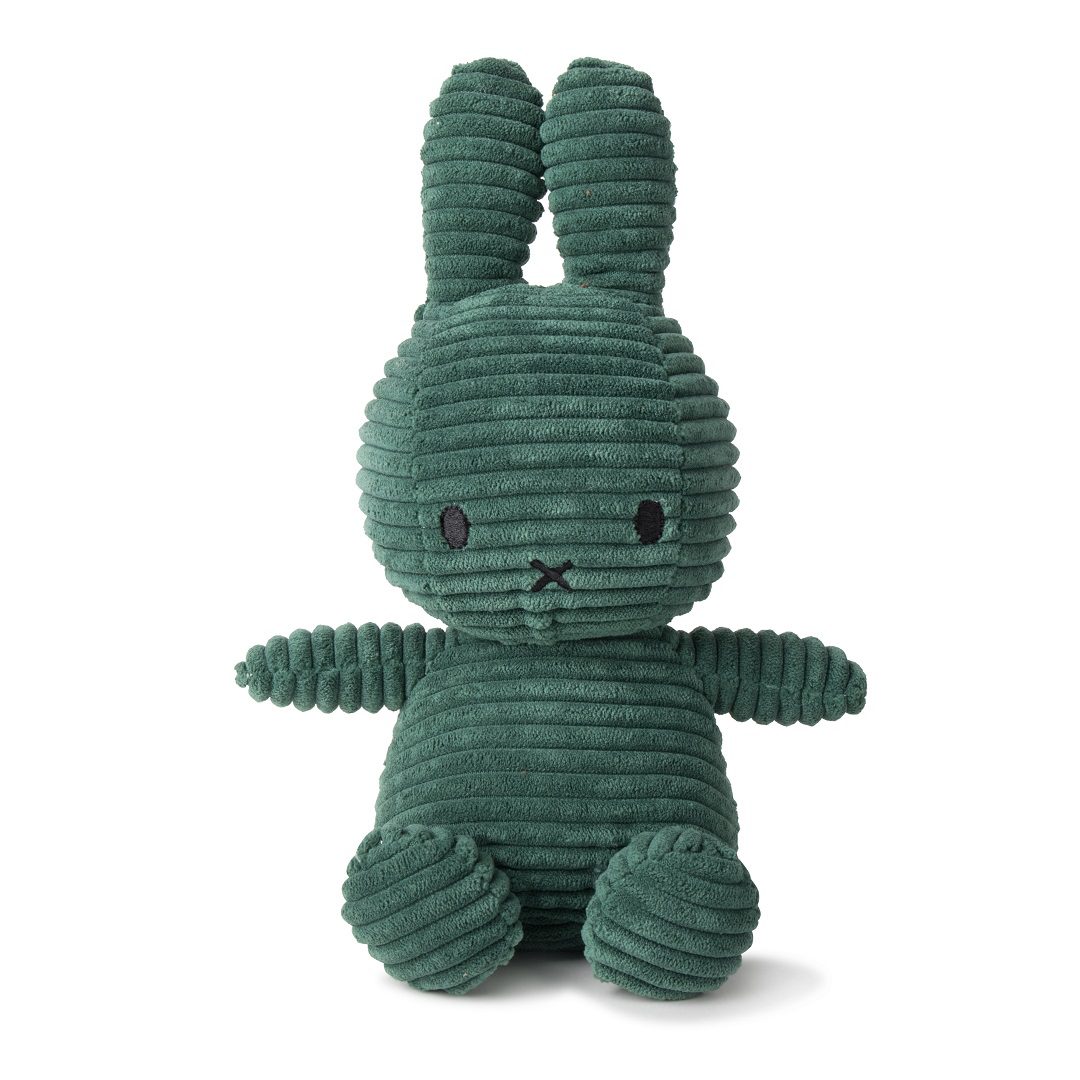 Nijntje Miffy Sitting Corduroy Dark Green- 23 Cm - 9""