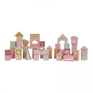 Little Dutch Houten Blokken In Ton - Pink