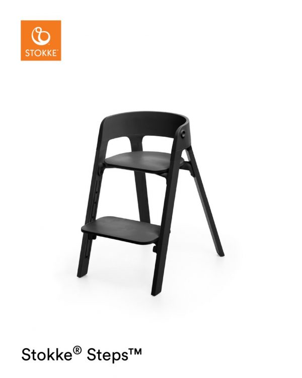 Stokke® Steps™ Stoel - Beech Wood - Black Seat/Black Legs