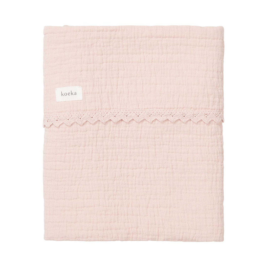 Koeka Wiegdeken Elba Lace - 75x100 cm. - Blush