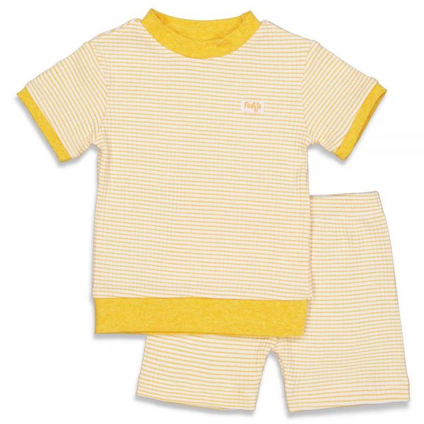 Feetje Pyjama Kort Wafel - Ochre Yellow - 56