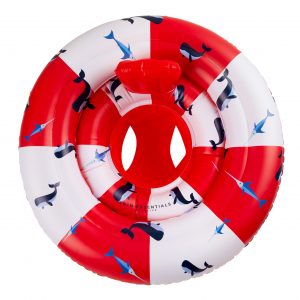 Swim Essentials Baby Zwemzitje 0-1 jaar - Whale Red/White