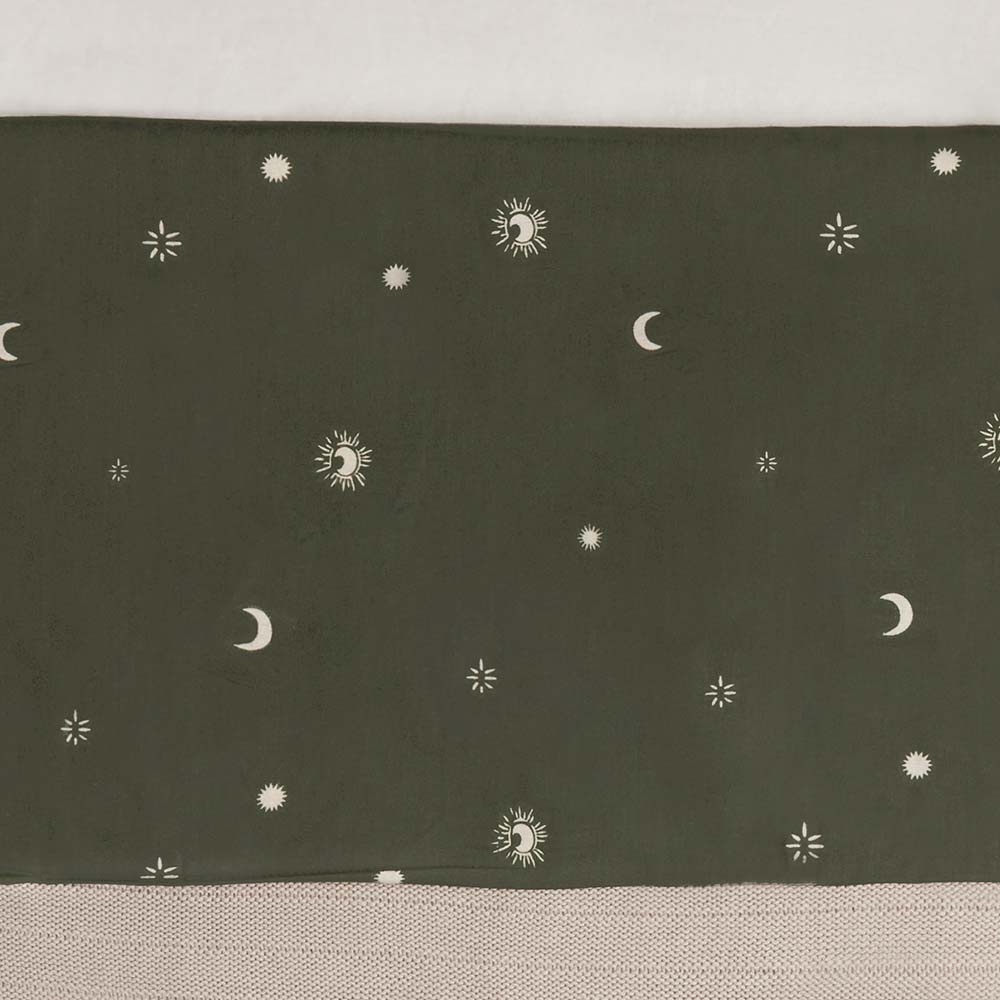 Jollein Laken Wieg 75x100cm Stargaze - Leaf Green