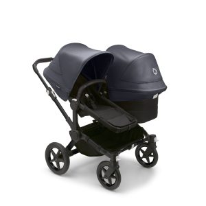 Bugaboo Donkey5 Duo Kinderwagen - Black/Midnight Black - Stormy Blue