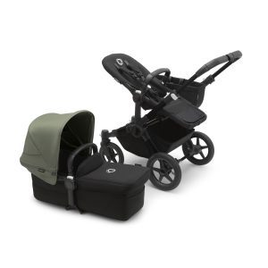 Bugaboo Donkey5 Mono Kinderwagen - Black/Midnight Black - Forest Green