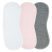 Meyco Spuugdoek Schoudermodel 3-Pack Basic Badstof - 53x20 cm. - Wit/Licht Roze/Grijs