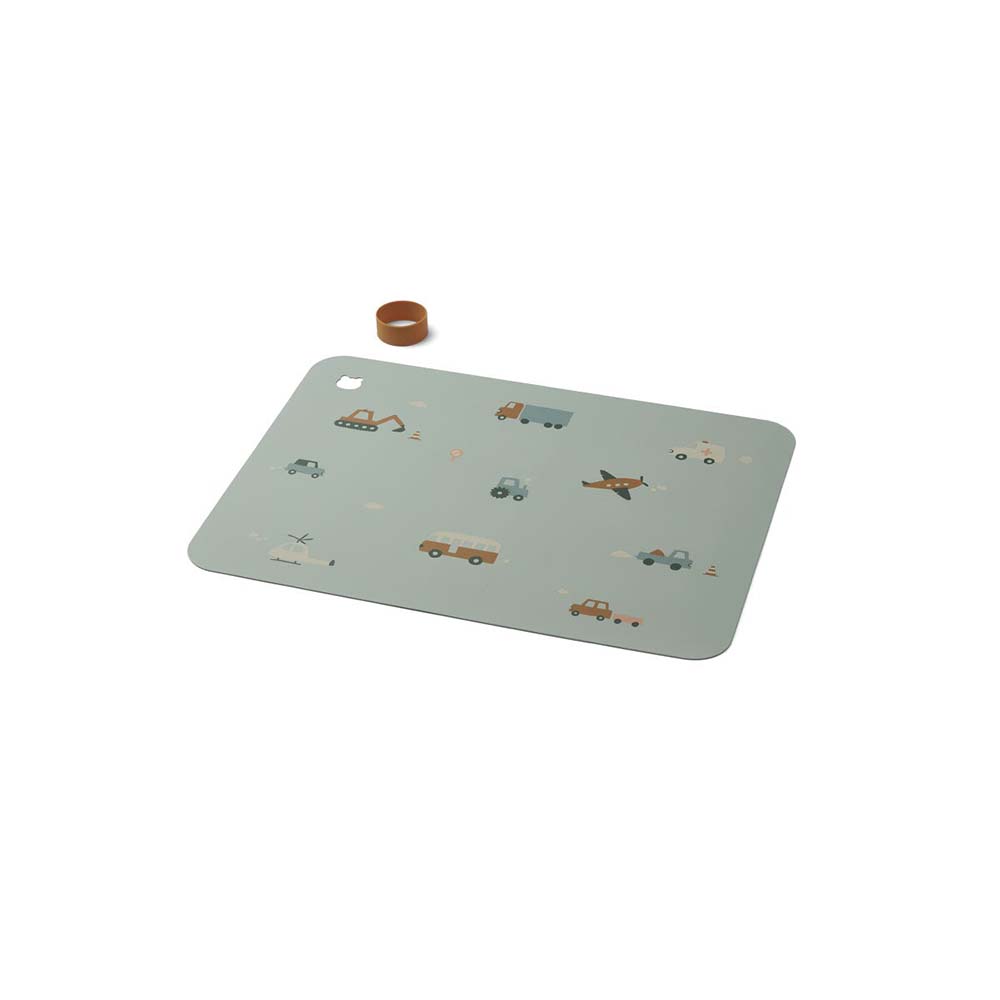 Liewood Jude Placemat - Vehicles/Dove Blue Mix