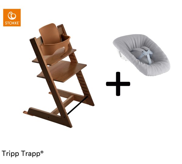Stokke® Tripp Trapp® Compleet + Newborn Set™ - Walnut Brown