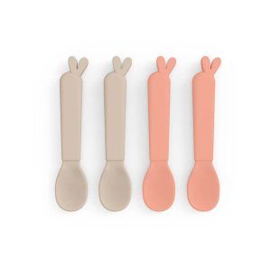 Done by Deer Kiddish Cutlery Set Deer Friends - Sand/Coral