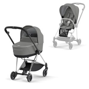 Cybex Mios 4 Kinderwagen Compleet - Chrome Black Frame - Soho Grey