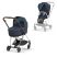 Cybex Mios 4 Kinderwagen Compleet - Chrome Brown Frame - Nautical Blue