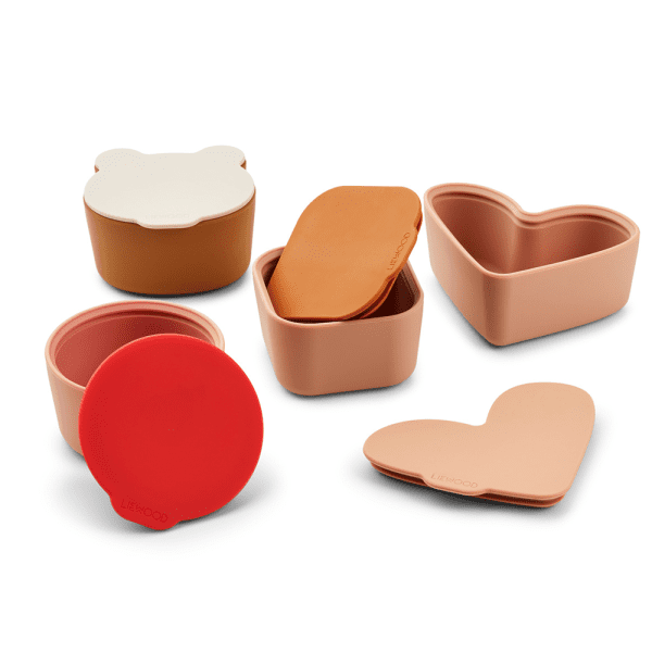 Liewood Toto Snack Box 4-Pack Rose Multi Mix