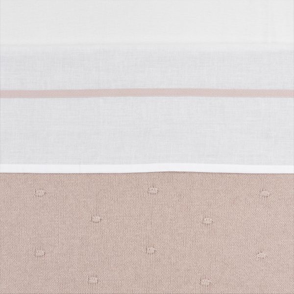 Meyco Ledikantlaken Wit met Bies - 100x150 cm. - 100x150 - Soft Pink