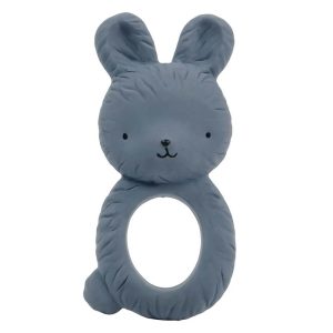 A Little Lovely Company Bijtring - Bunny (Charcoal Blue)