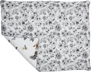 Mies & Co Dubbelzijdig Boxkleed - 80x100 cm. - Bumble Love / Fika Butterfly - 80x100