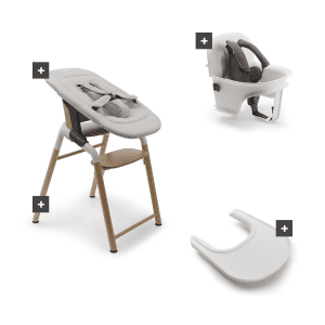 Bugaboo Giraffe Compleet + Newborn Set + Eetblad - Neutral Wood/White