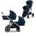 Cybex Gazelle S Twin Kinderwagen - Zilver Frame - Ocean Blue