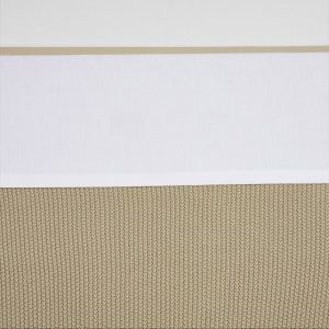 Meyco Ledikantlaken Wit met Bies - 100x150 cm. - 100x150 - Zand (New)
