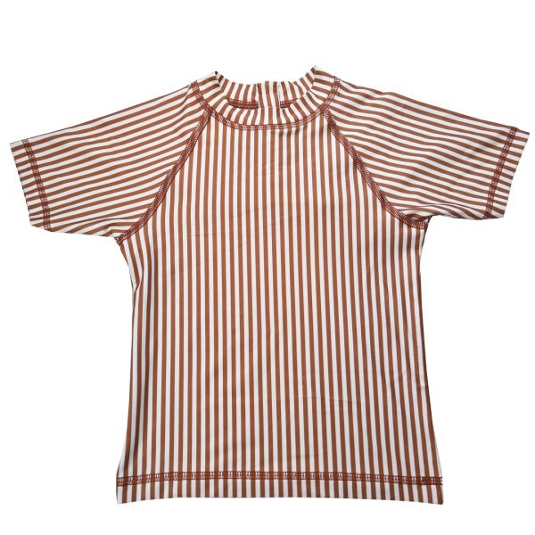 Slipstop T-Shirt - Cognac Stripe - 12-18 mnd