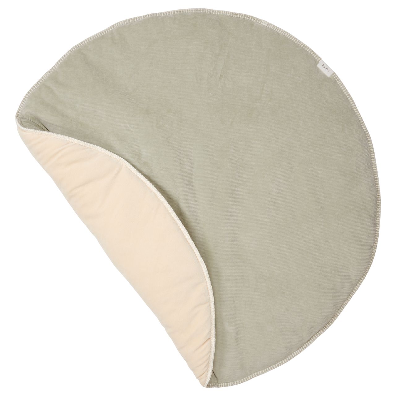 Koeka Boxkleed Rond Oddi -Ø90 cm. - Sage/Warm White