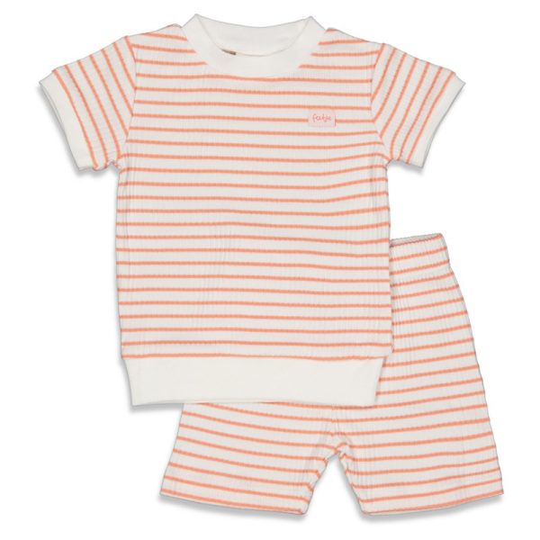 Feetje Pyjama Kort Wafel - Summer Special '23 - Terra Pink - 74