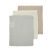 Meyco Hydrofiele Washandjes Pre-Washed 3-Pack - 20x17 cm. - Uni Offwhite/Light Grey/Sand