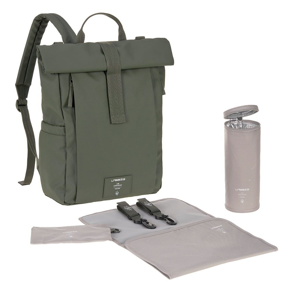 Lässig Verzorgingstas-Rugzak Green Label Rolltop Olive