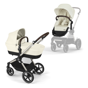 Cybex Eos Lux Kinderwagen - Taupe Frame - Seashell Beige