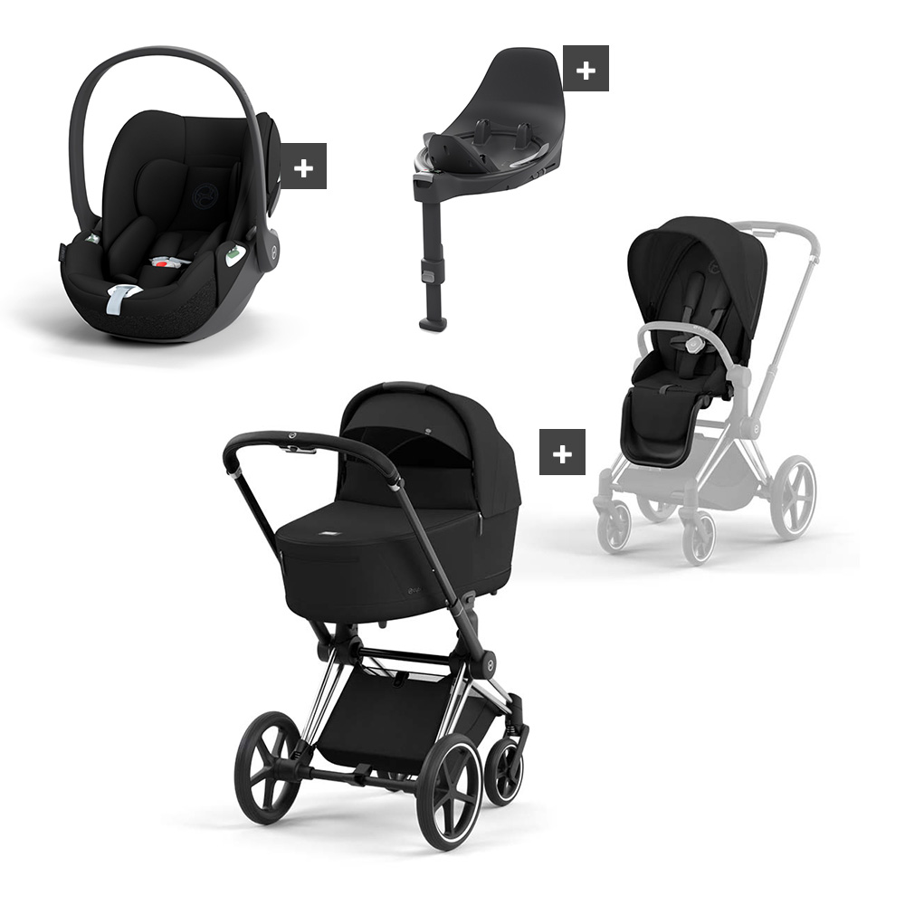 Cybex Priam 4 - Kinderwagen Bundel - Chrome Black Frame