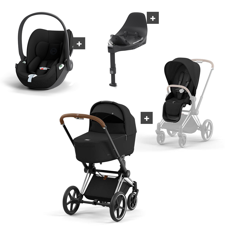 Cybex Priam 4 - Kinderwagen Bundel - Chrome Brown Frame