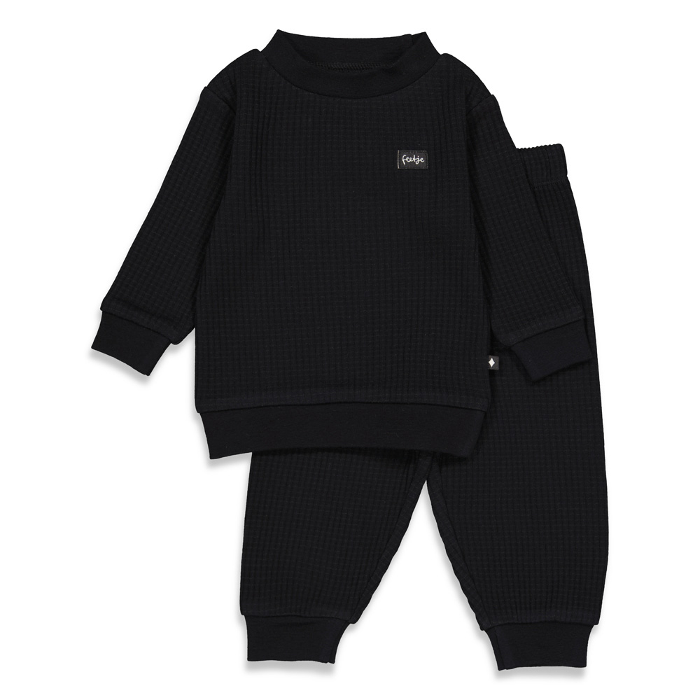 Feetje Pyjama Wafel - Family Edition - 104 - Fancy Black