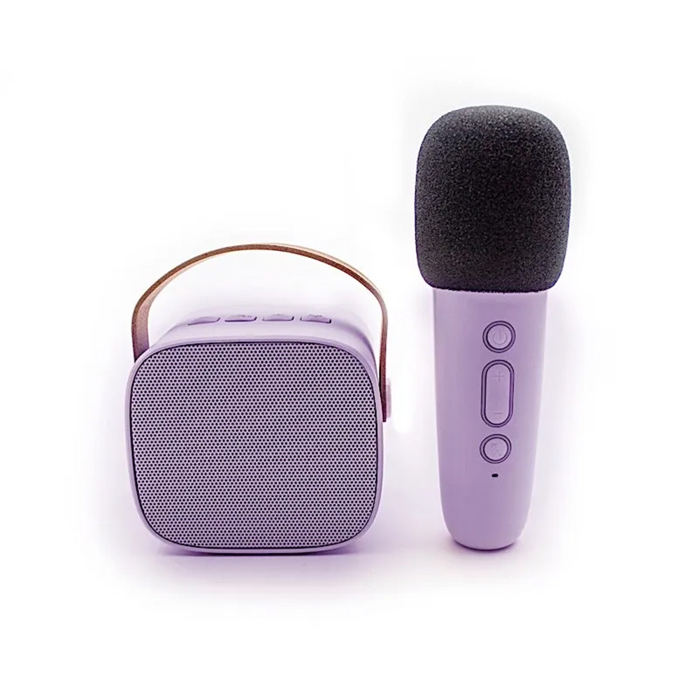 Lalarma Karaoke set - Bluetooth microfoon en luidspreker - Lila