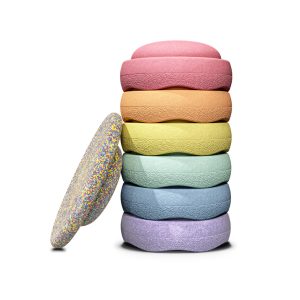 Stapelstein Rainbow + Balance Board Confetti Pastel