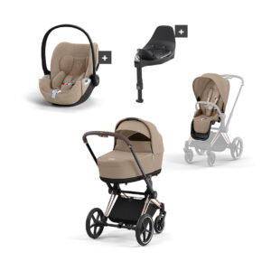 Cybex Priam 4 Kinderwagen Bundel Plus - Rosegold Frame Cozy Beige