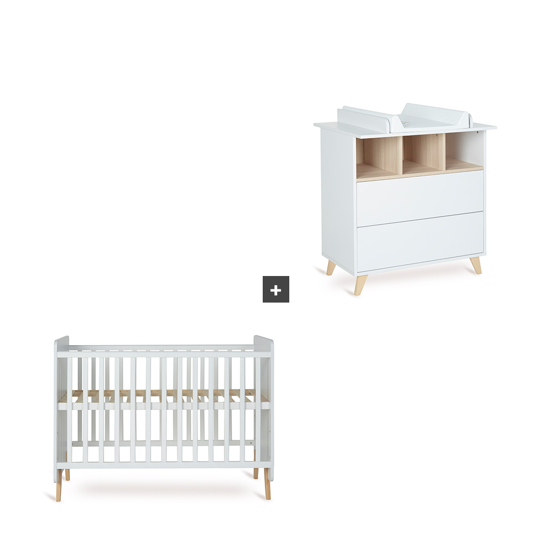 Quax Loft Babykamer 2-Delig + Barrier - White