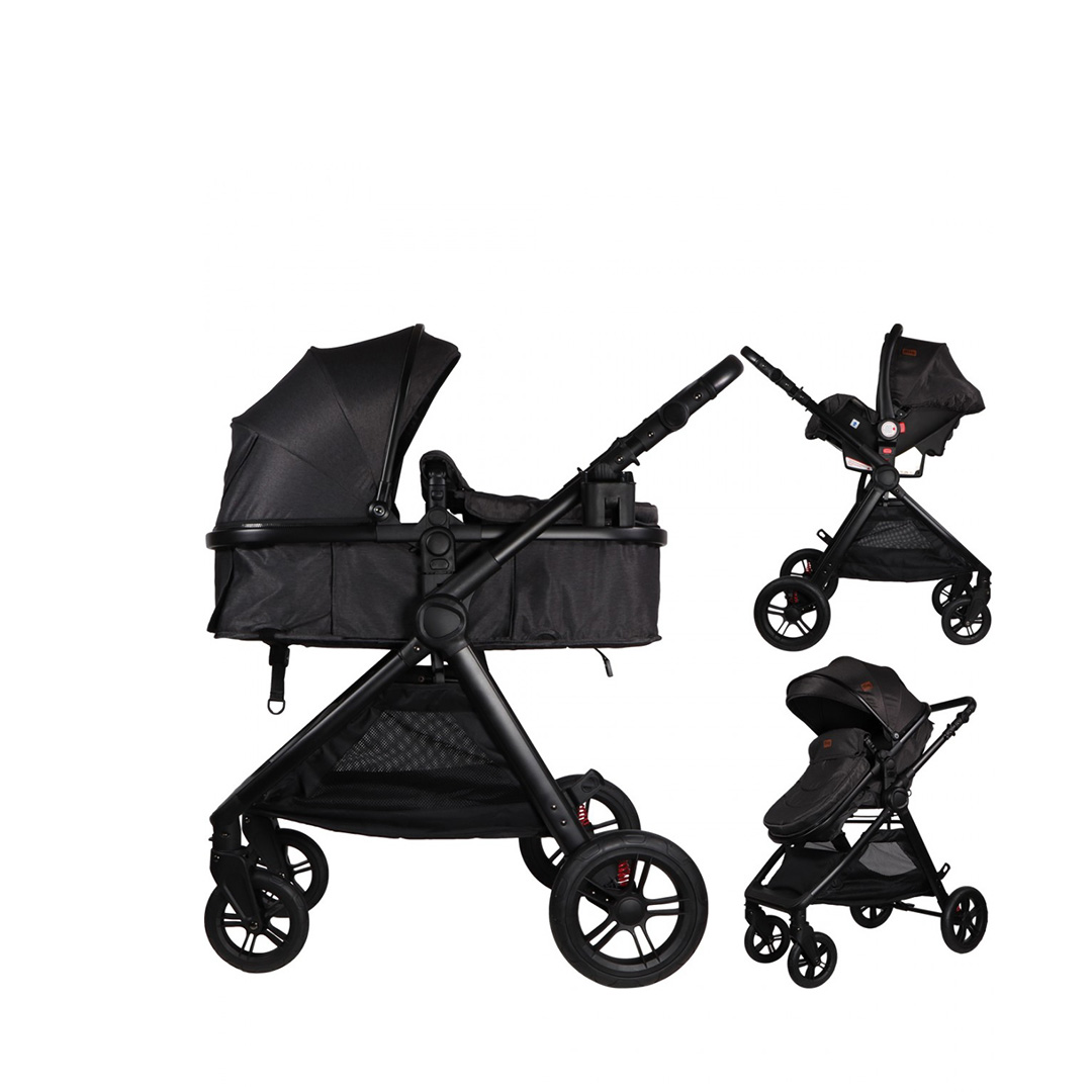 Ding Liam Anthracite 3-in-1 Combi Kinderwagen Incl. Autostoel DI-381711