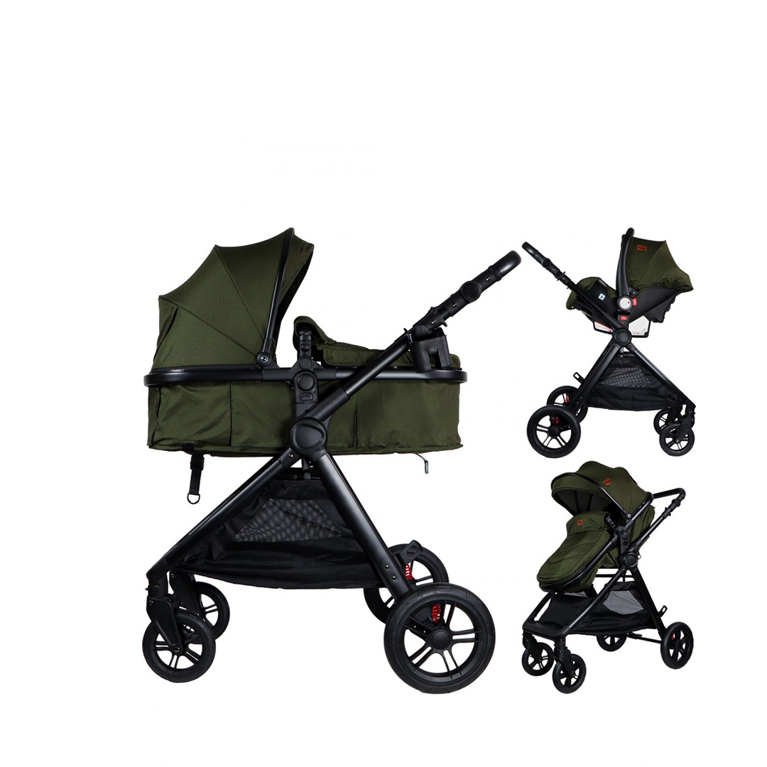 Ding Liam Forest Green 3-in-1 Combi Kinderwagen Incl. Autostoel DI-381713