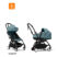 Stokke YOYO3 Complete met Newborn Shell - Black Frame - Aqua(2)-2